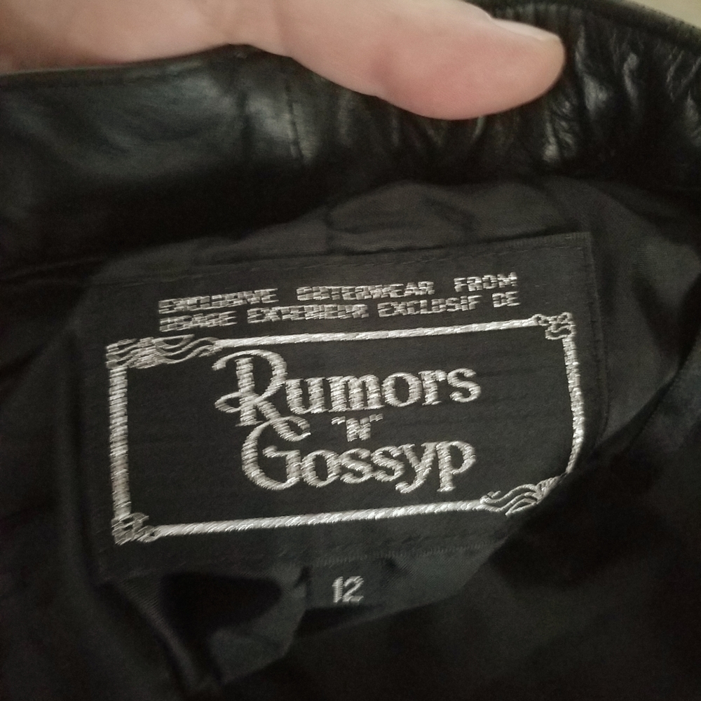 Size 12 Black Leather Skirt